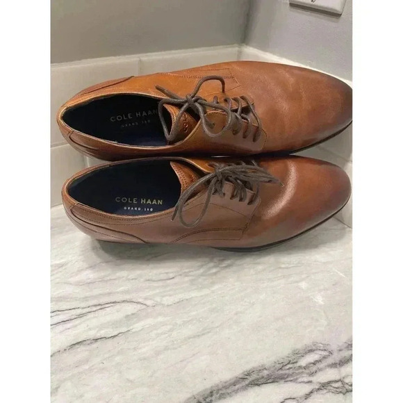 Men’s Cole Haan Grand Oxfords Plain Toe Brown Size 8 - Picture 7 of 9
